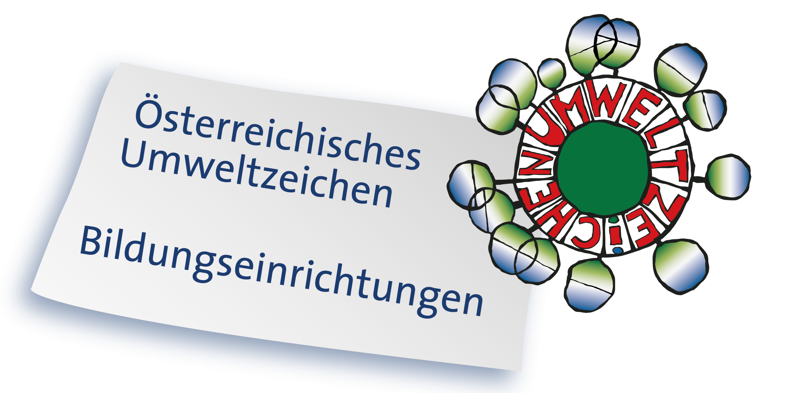 Logo, Umweltzeichen, rot, blau, grün, Kreise