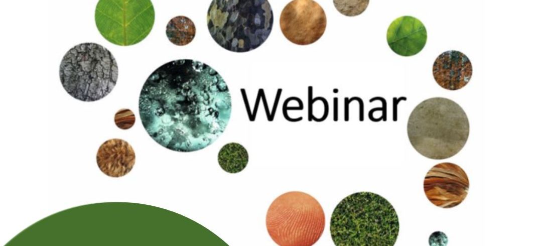 Naturwelten-Logo mit Hinweis zum kostenlosen Webinar auf weißem und grünen Hintergrund