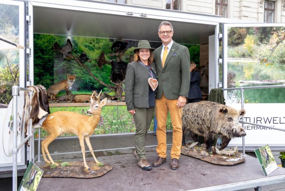 Der Naturwelten Anhänger beim Waldfest Graz